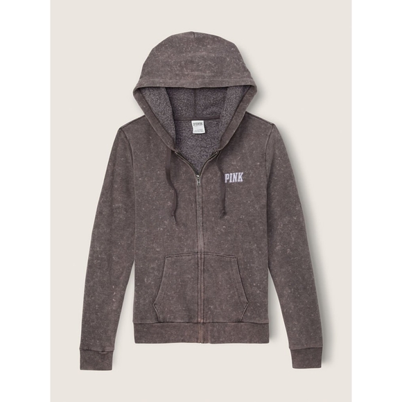 VS Pink Full Zip Hoodie - Picture 4 of 9